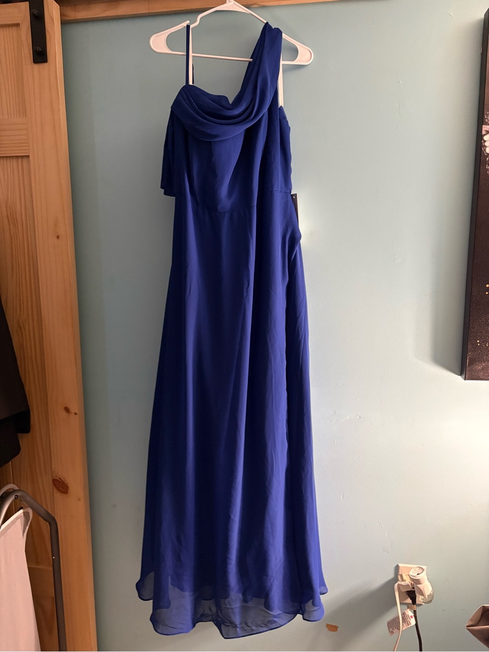 Royal Blue One-Shoulder Evening Dress